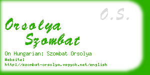 orsolya szombat business card